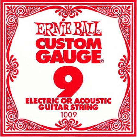 ERNIE BALL 1009.009 PLAIN STEEL ELECTRIC OR ACOUSTIC Styga 1 vnt