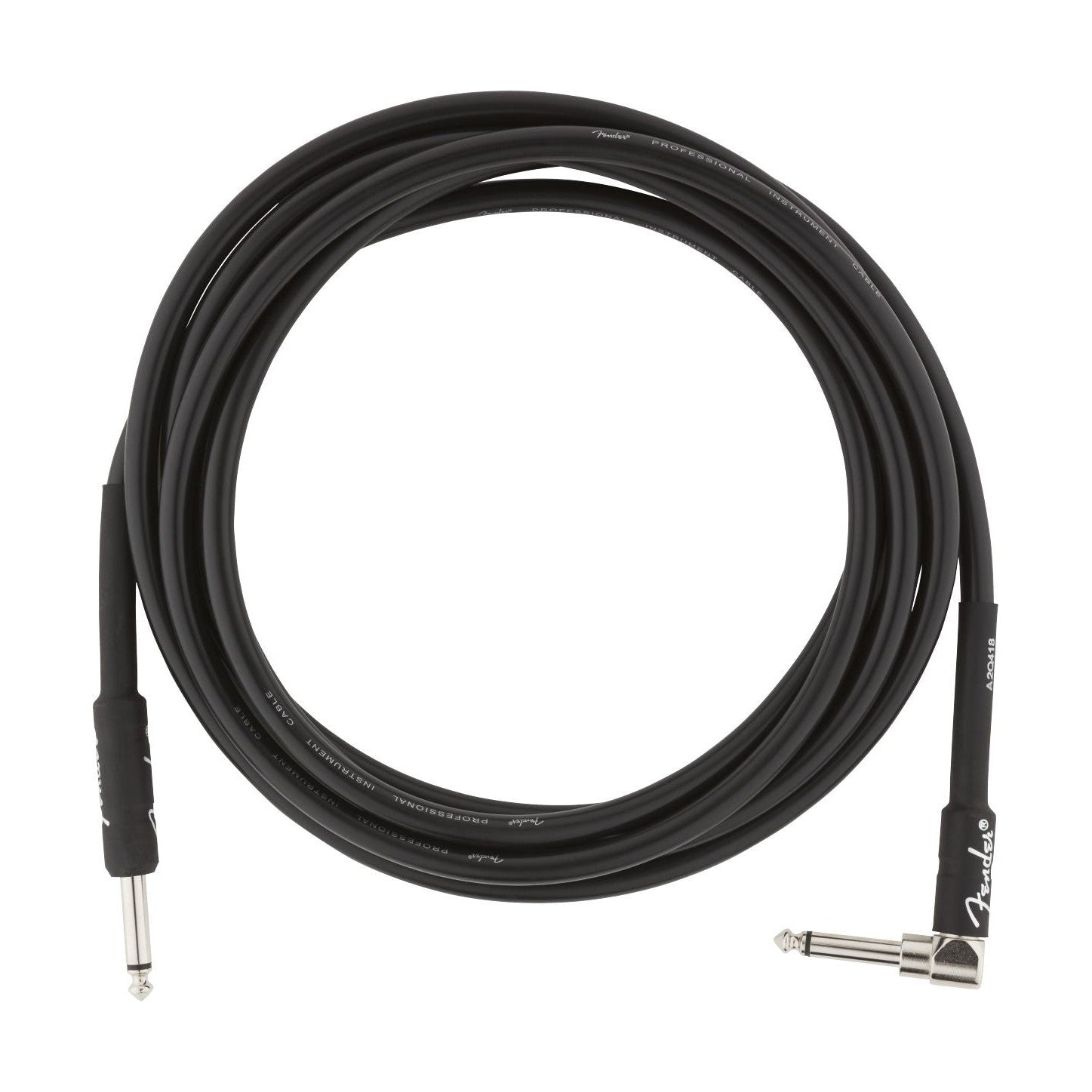 FENDER PRO INSTRUMENT CABLE 10' ANGLE BLK Gitarinis kabelis
