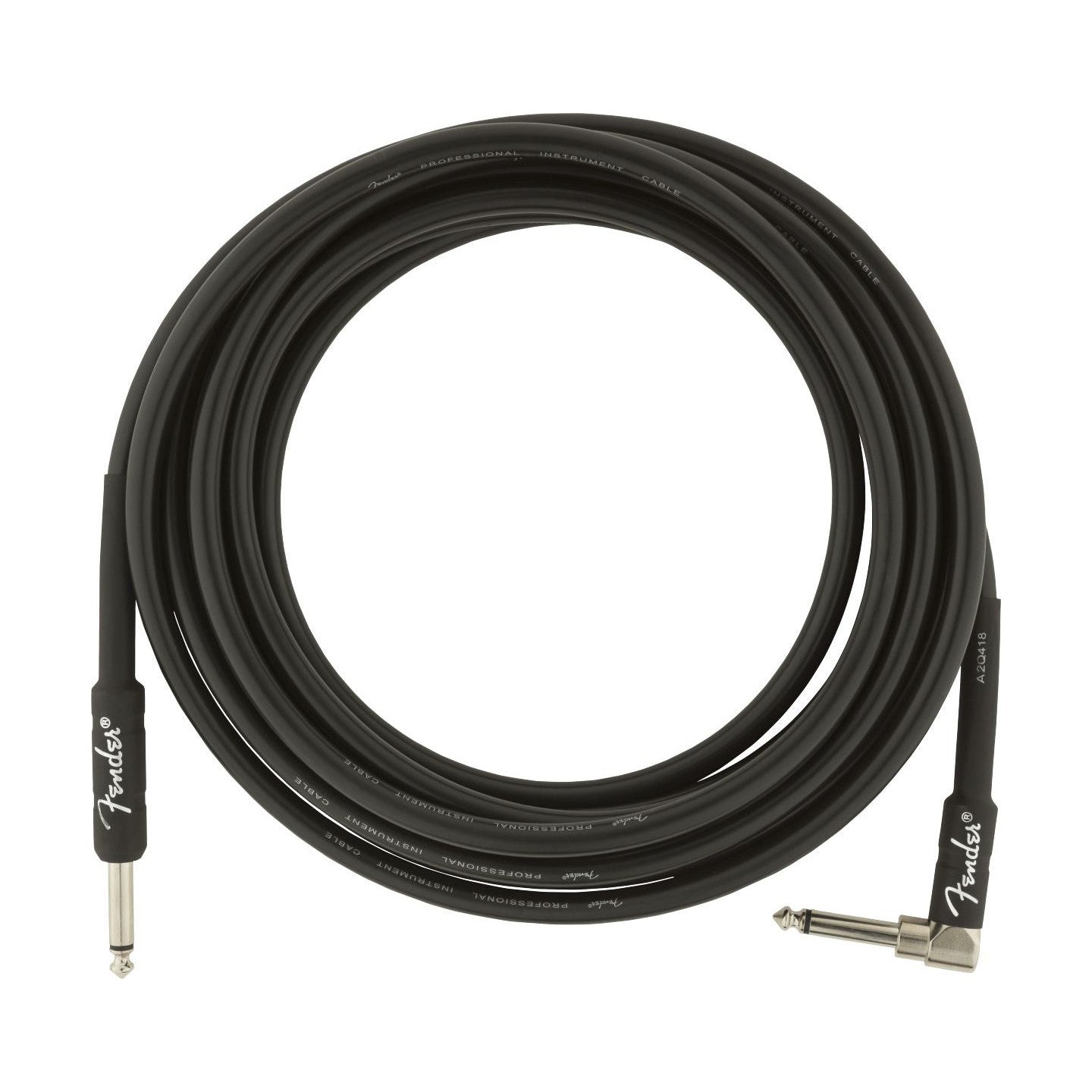 FENDER PRO INSTRUMENT CABLE 15' ANGLE BLK Gitarinis kabelis