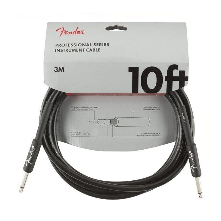 FENDER PRO INSTRUMENT CABLE 10' BLK Gitarinis kabelis
