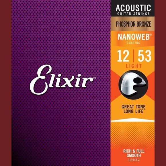 ELIXIR 16052 ACOUSTIC NANOWEB PHOSPHOR BRONZE LIGHT Stygos
