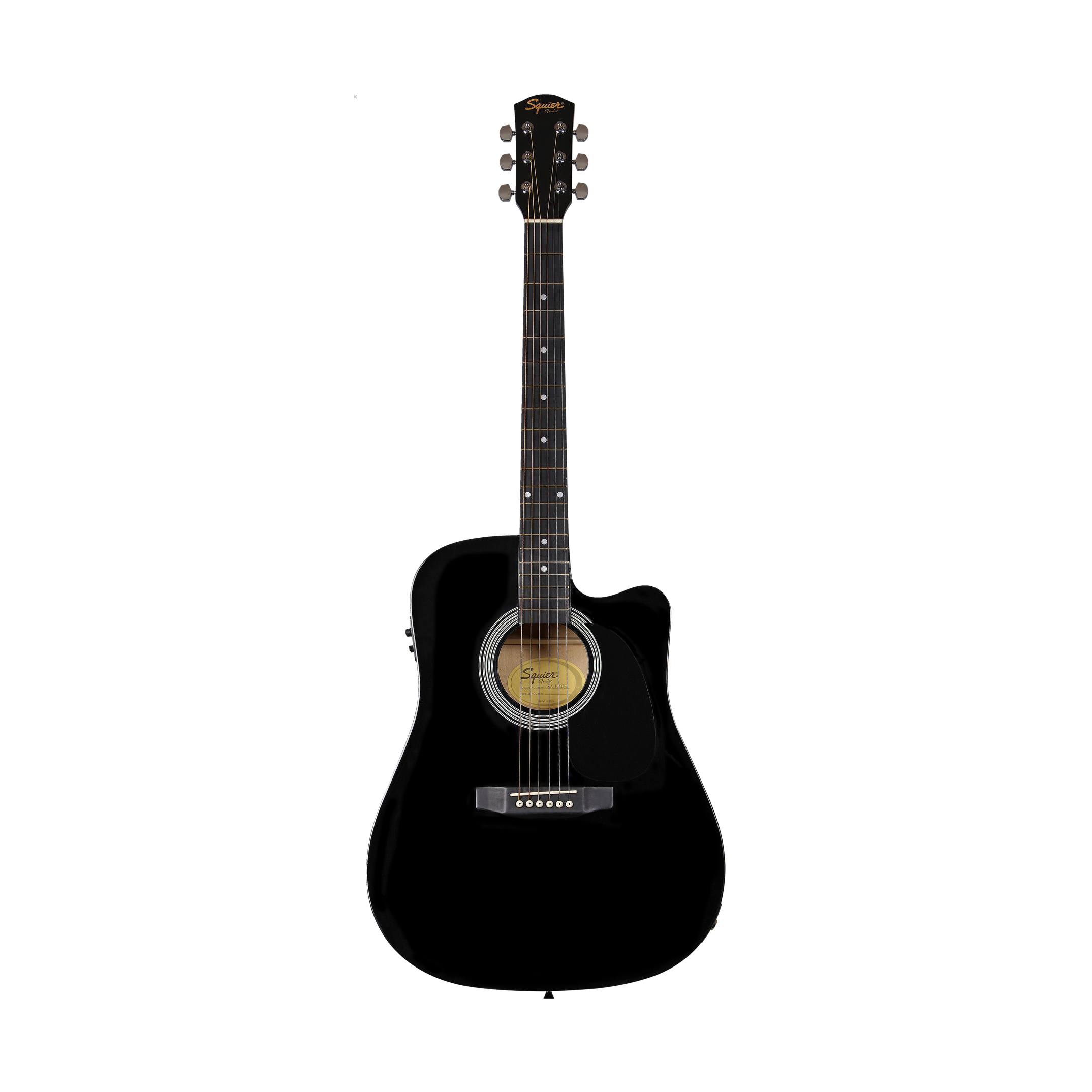 FENDER SQUIER SA-105CE DREAD BLK Elektrinė akustinė gitara