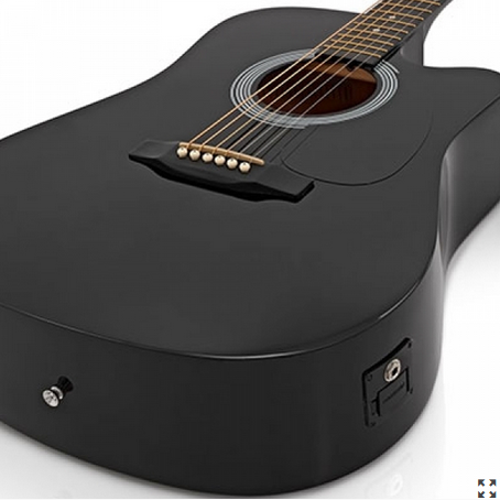 FENDER SQUIER SA-105CE DREAD BLK Elektrinė akustinė gitara