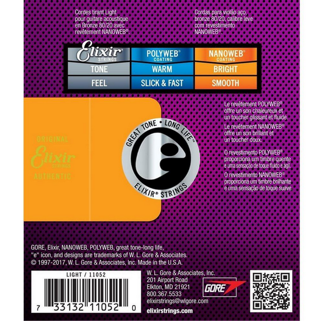 ELIXIR 11052 ACOUSTIC 12-53 Stygos