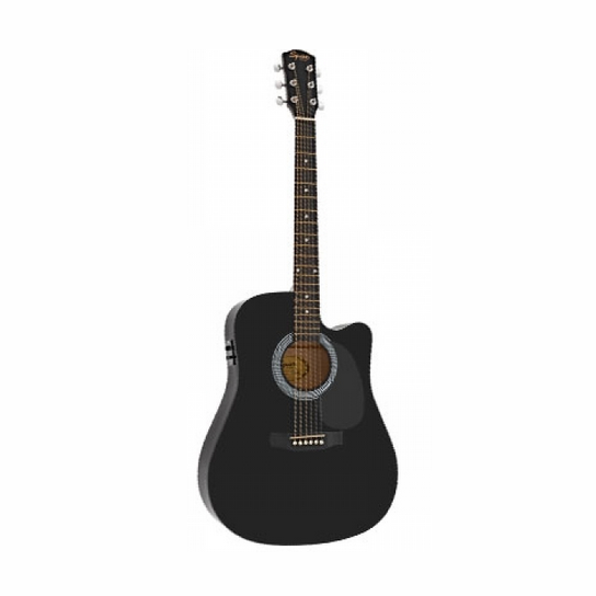 FENDER SQUIER SA-105CE DREAD BLK Elektrinė akustinė gitara