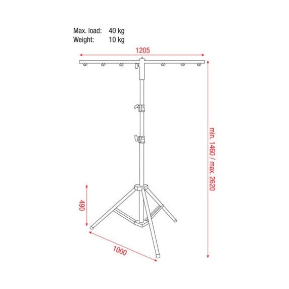 SHOWTEC 70103 Apšvietimo stovas su skersiniu