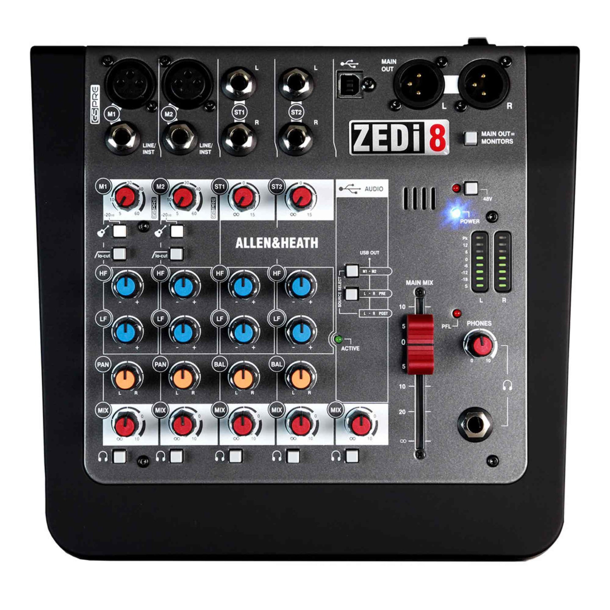 Allen & Heath ZEDi-8 analoginis mikšerinis pultas su USB garso plokšte