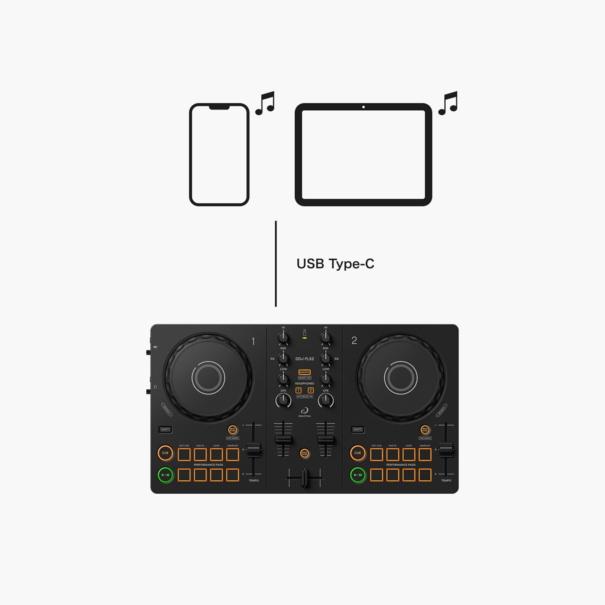 AlphaTheta DDJ-FLX2 Kontroleris