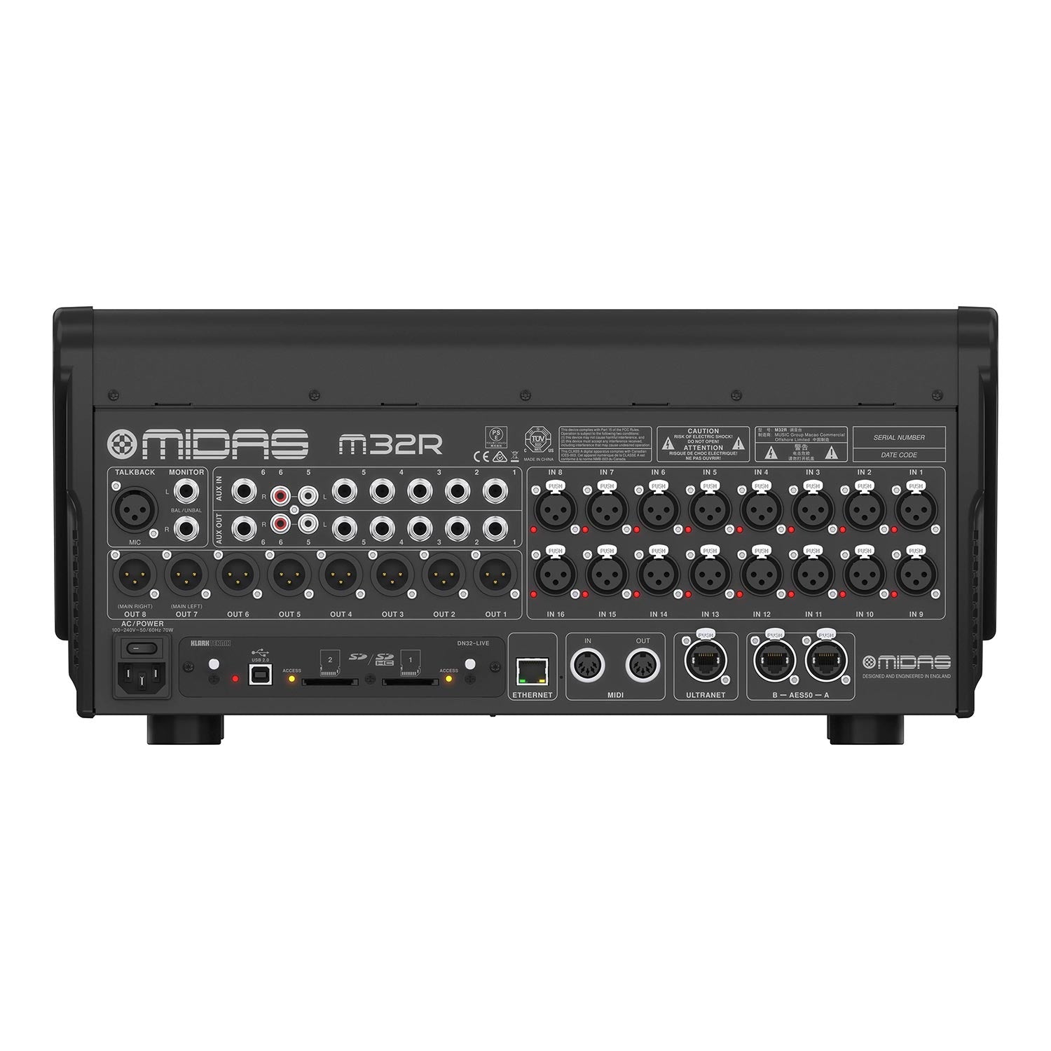 MIDAS M32R LIVE 40 kanalų kompaktiškas skaitmeninis mikšeris