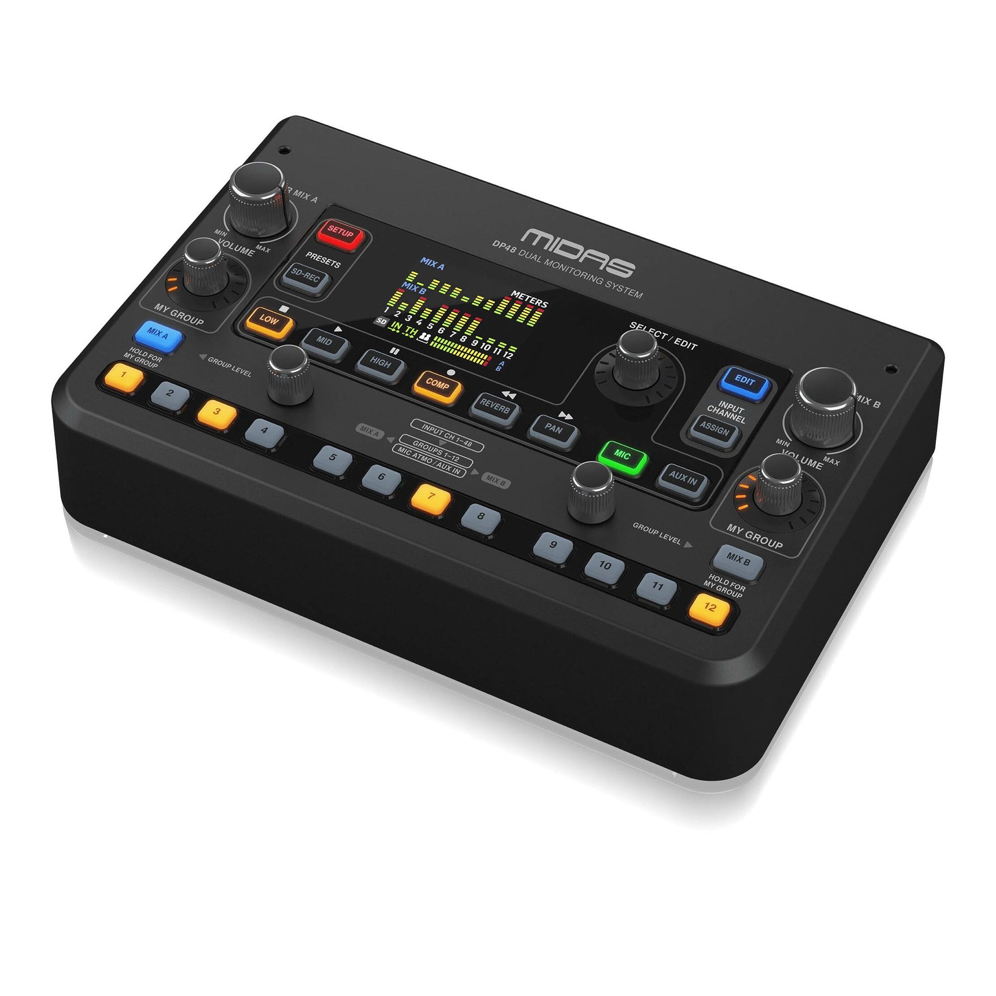 MIDAS DP48 dvigubas 48 kanalų monitorinis garso pultas