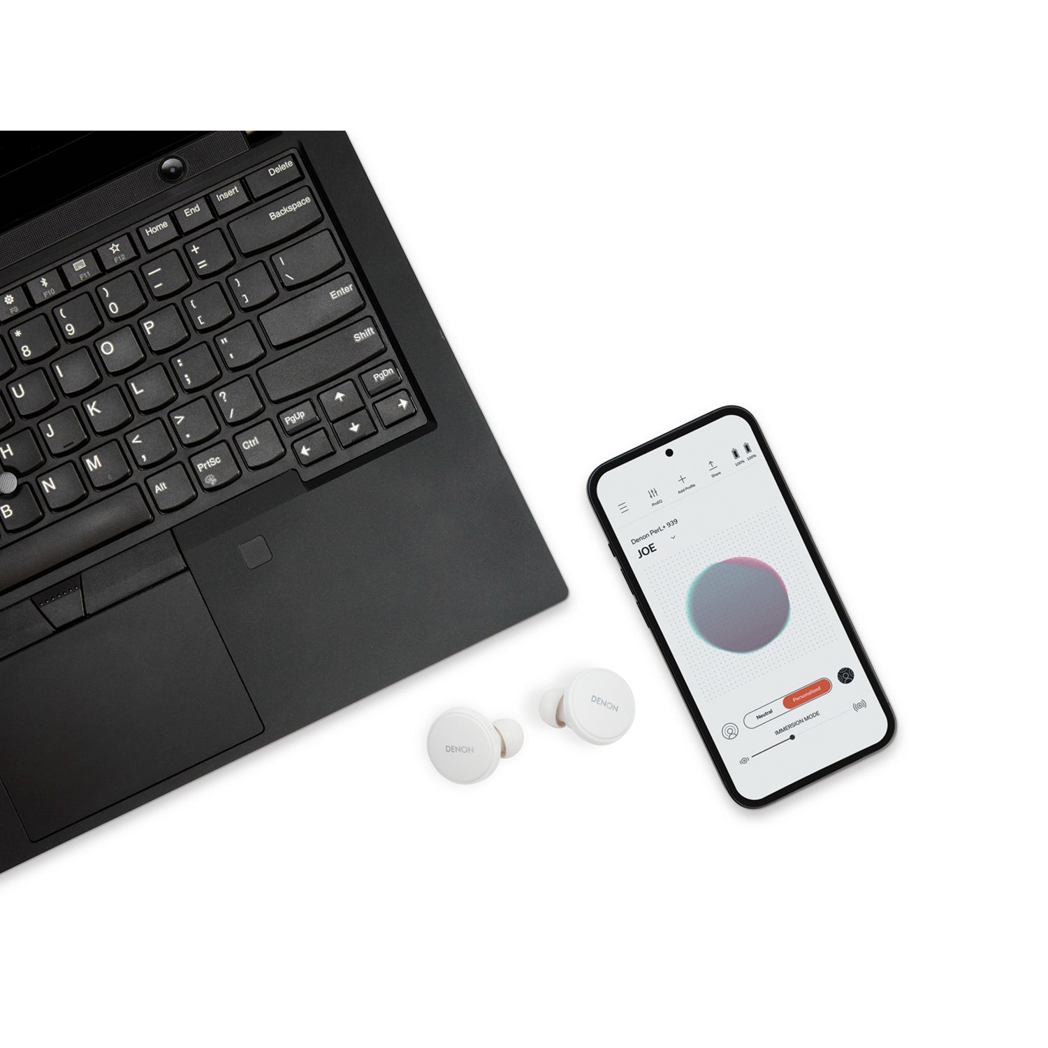 Denon Perl PRO Wireless Earbuds (White)