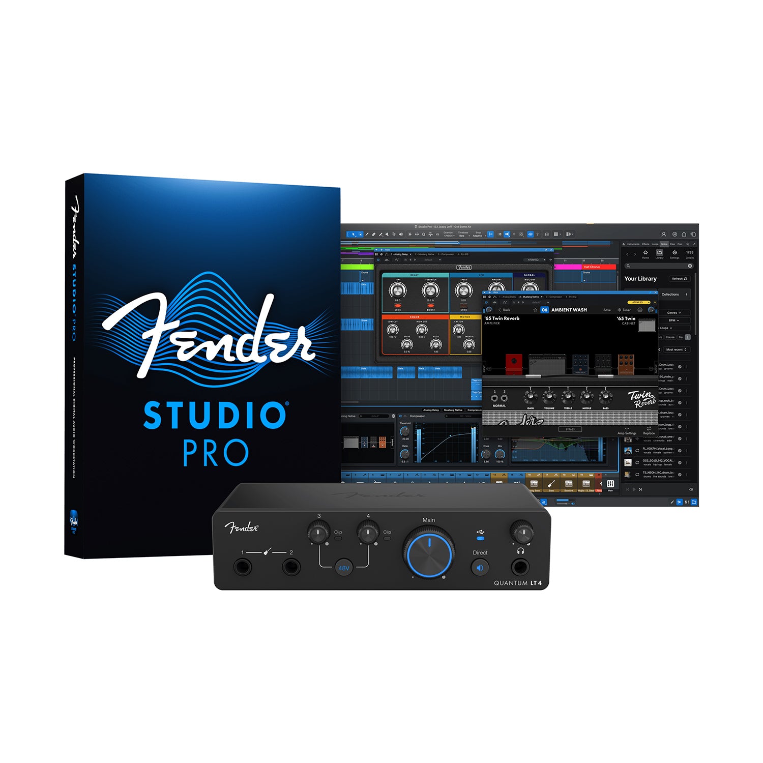 Fender Quantum LT4 + Broadcast Pack rinkinys