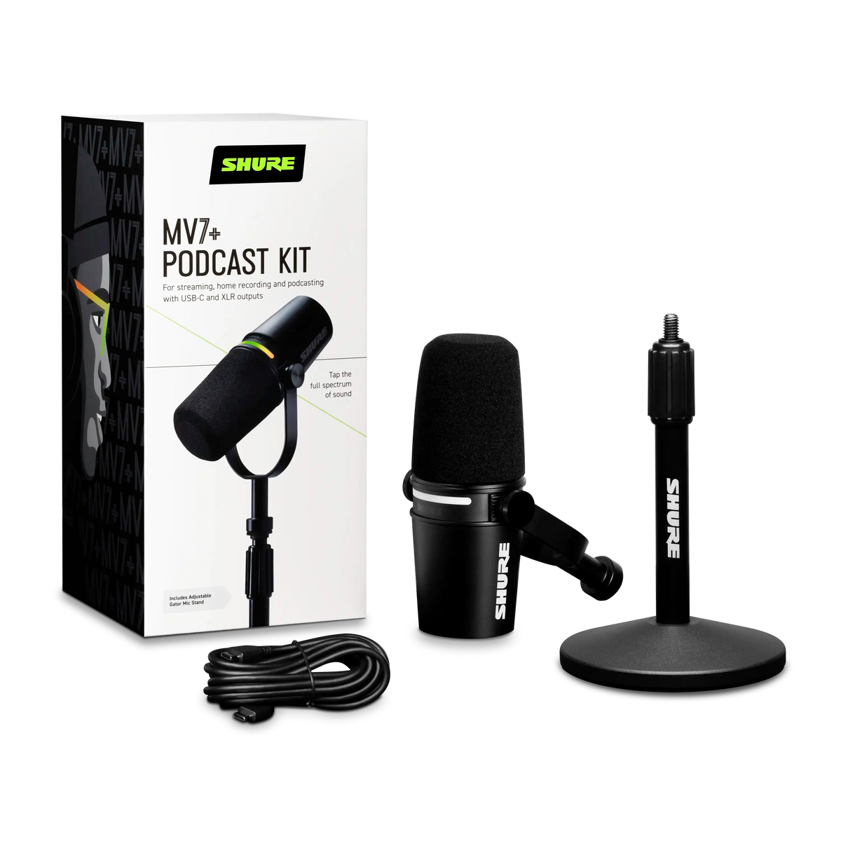 Shure MV7+ PODCAST KIT – STAGE IQ Shure MV7+ PODCAST KIT – STAGE IQ