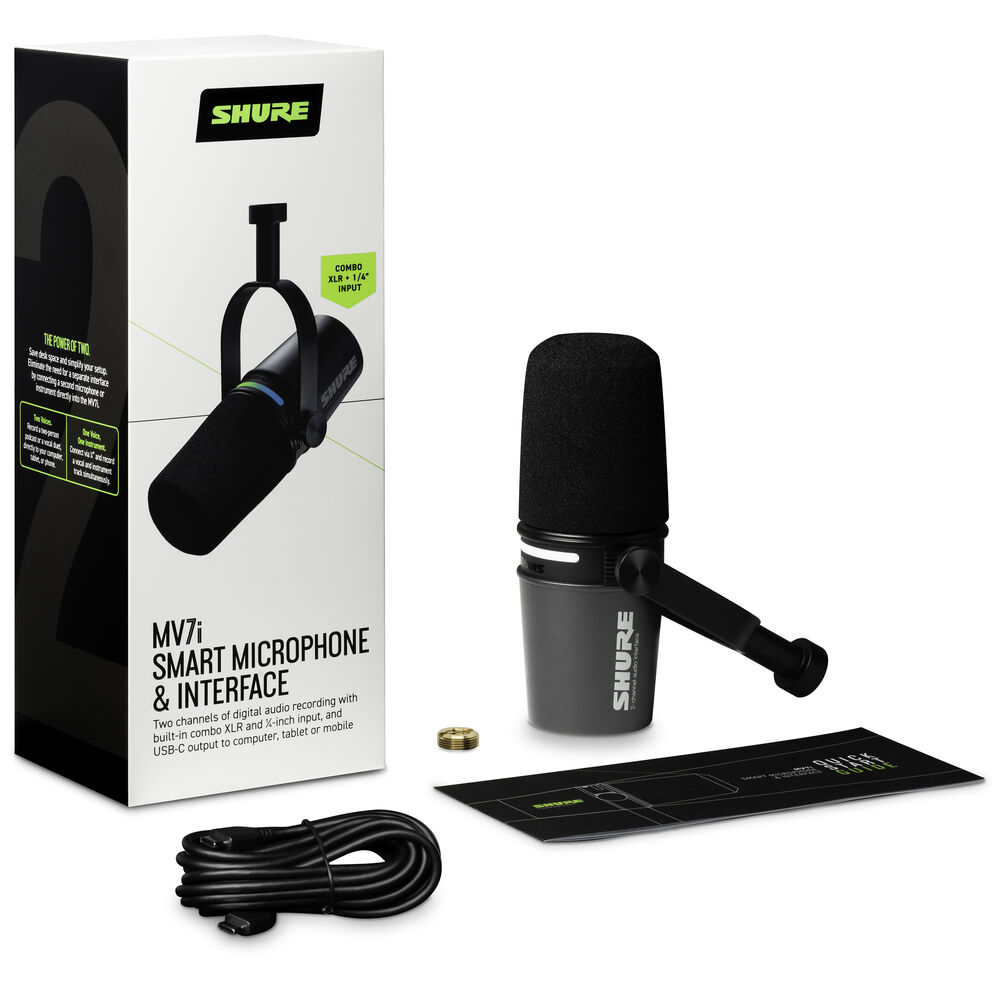 Shure MV7I mikrofonas