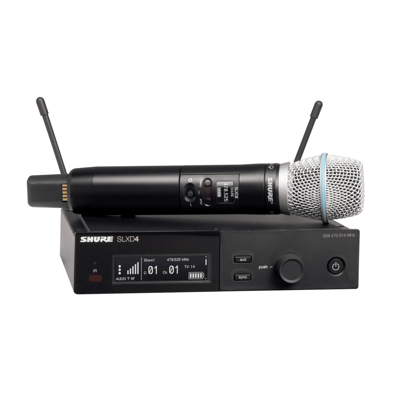 Shure SLXD24E/B87A-J53 bevielio mikrofono komplektas