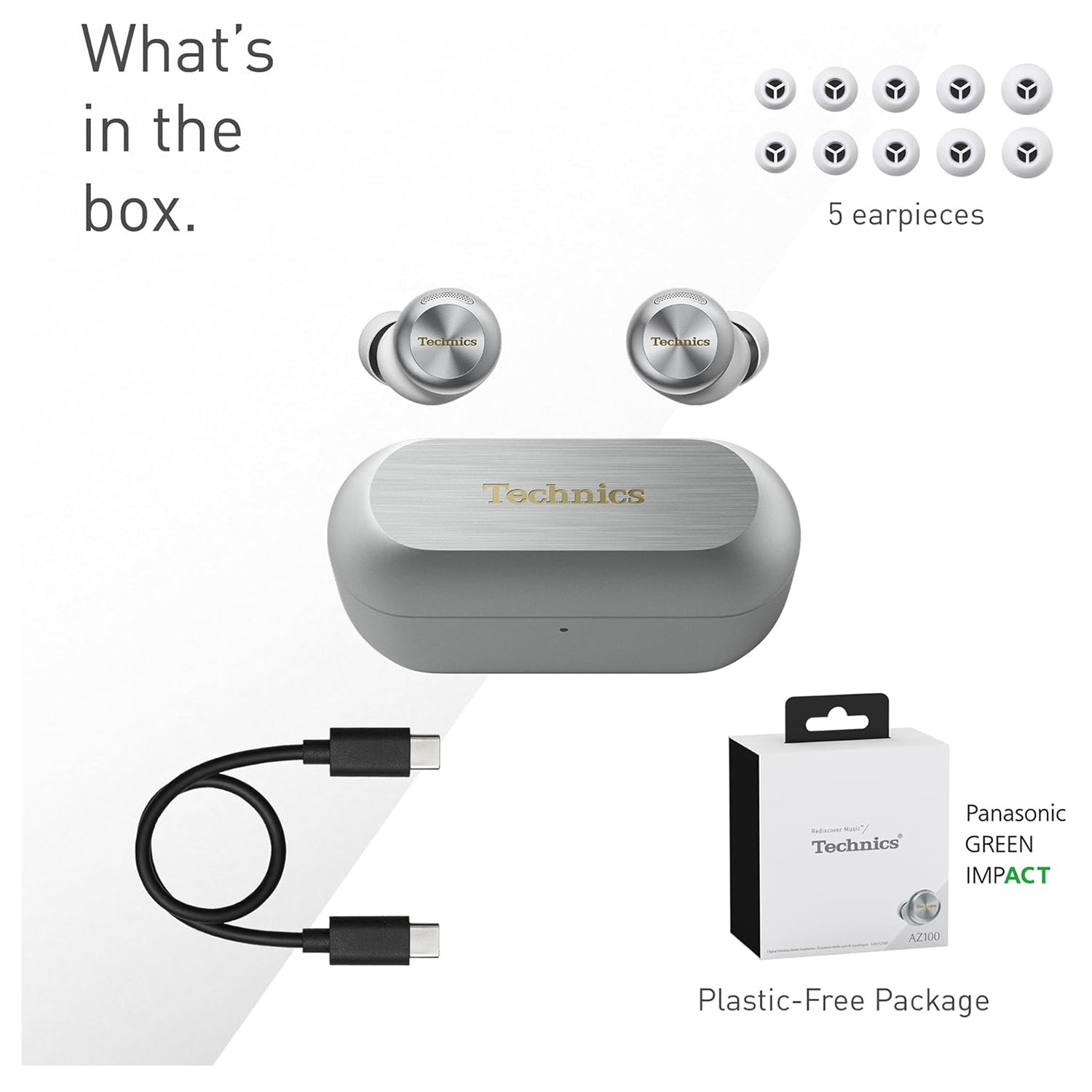 TECHNICS EAH-AZ100E-S Bevielės ausinės