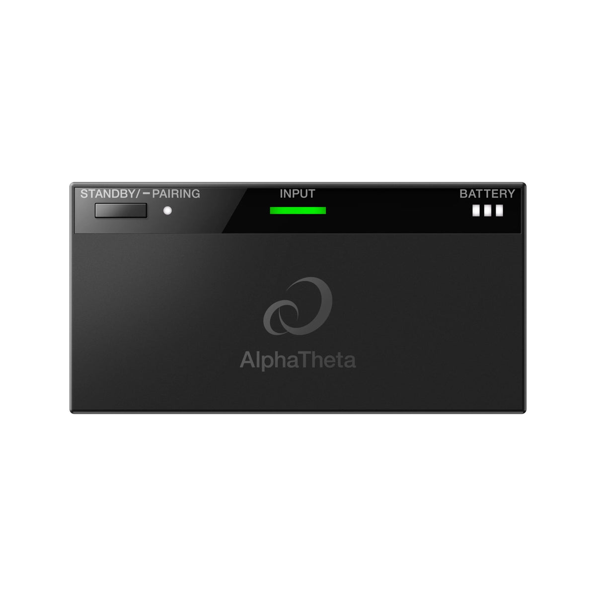 AlphaTheta HDJ-F10-TX ausinės su siųstuvu, siųstuvo mygtukas ir būsenos indikatoriai