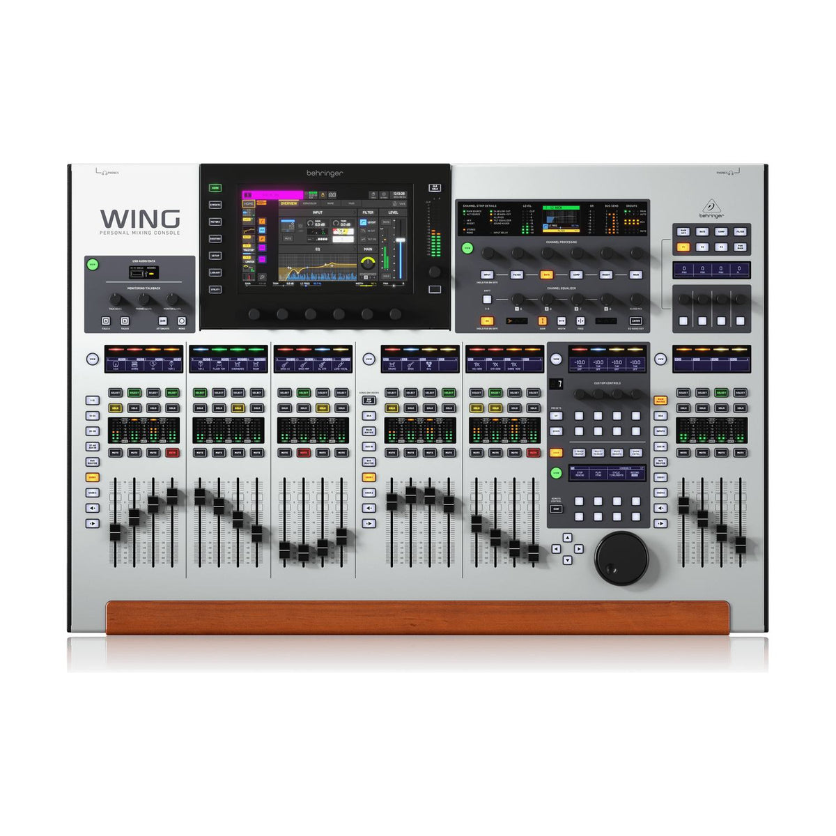 Behringer WING skaitmeninis mikšerinis pultas, sidabrinis, valdymo elementai iš viršaus