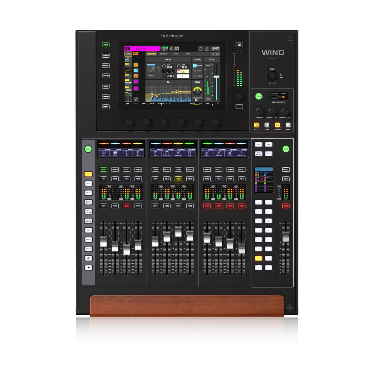 Behringer WING COMPACT skaitmeninis mikšerinis pultas, valdymo elementai iš viršaus