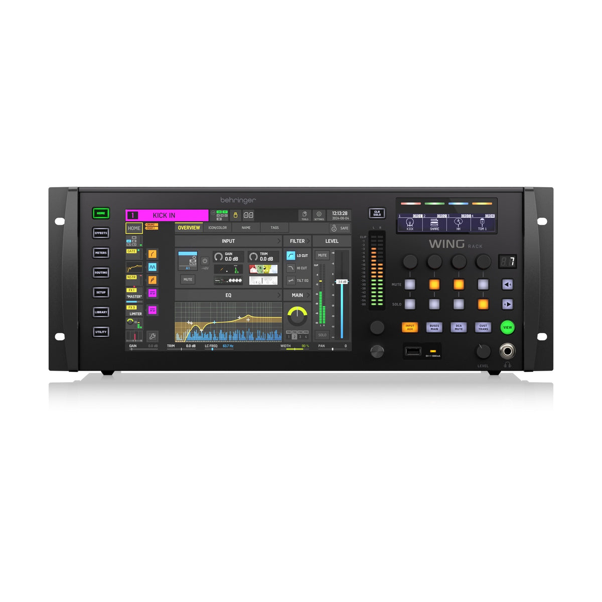 Behringer WING RACK skaitmeninis mikšeris, vaizdas iš priekio
