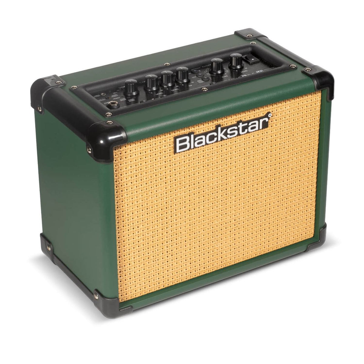 Blackstar ID:CORE V4 Stereo 10 Guitar Amplifier British Racing Green, left-angle view