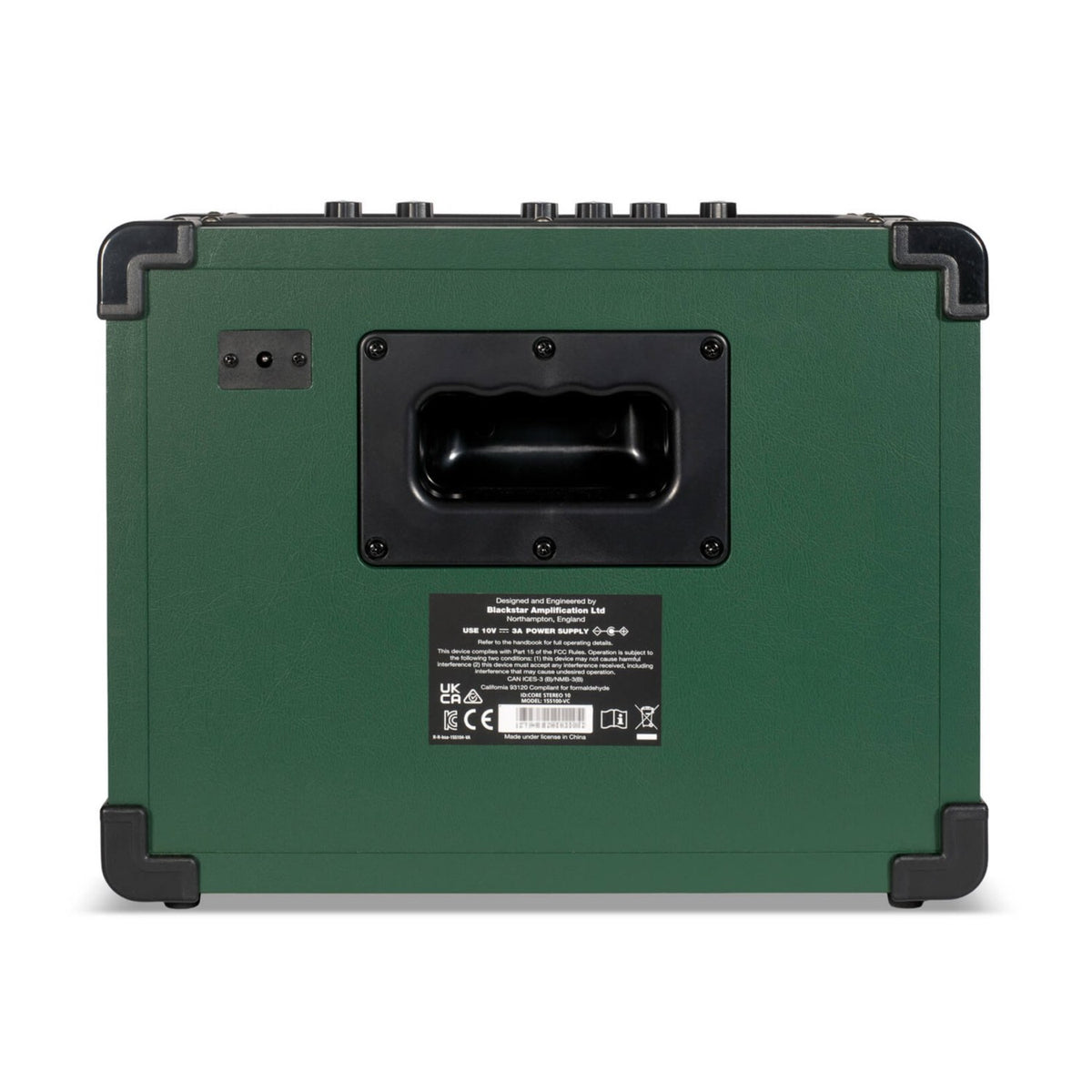 Blackstar ID:CORE V4 Stereo 10 Guitar Amplifier British Racing Green, rear panel and power connection