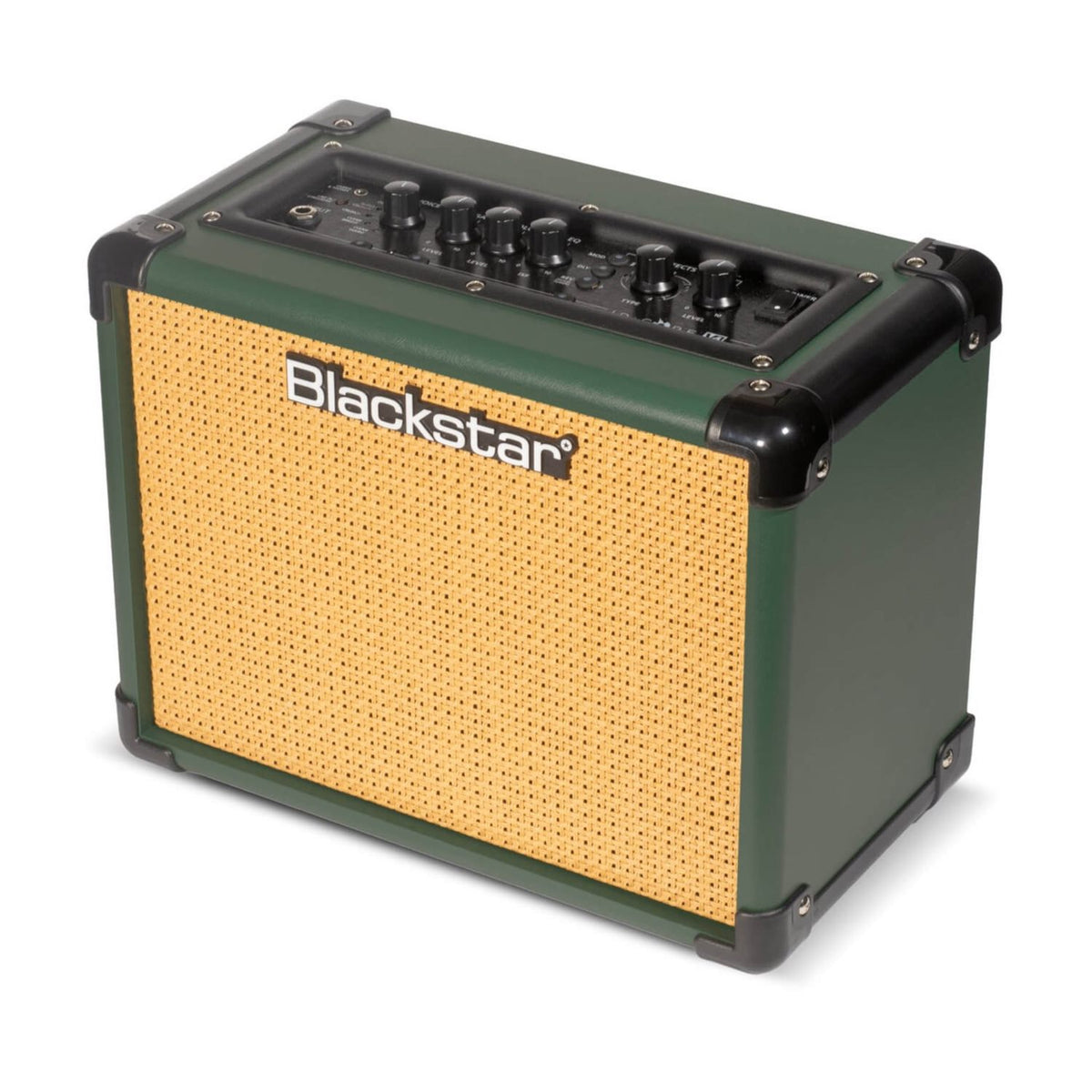 Blackstar ID:CORE V4 Stereo 10 Guitar Amplifier British Racing Green, right-angle view