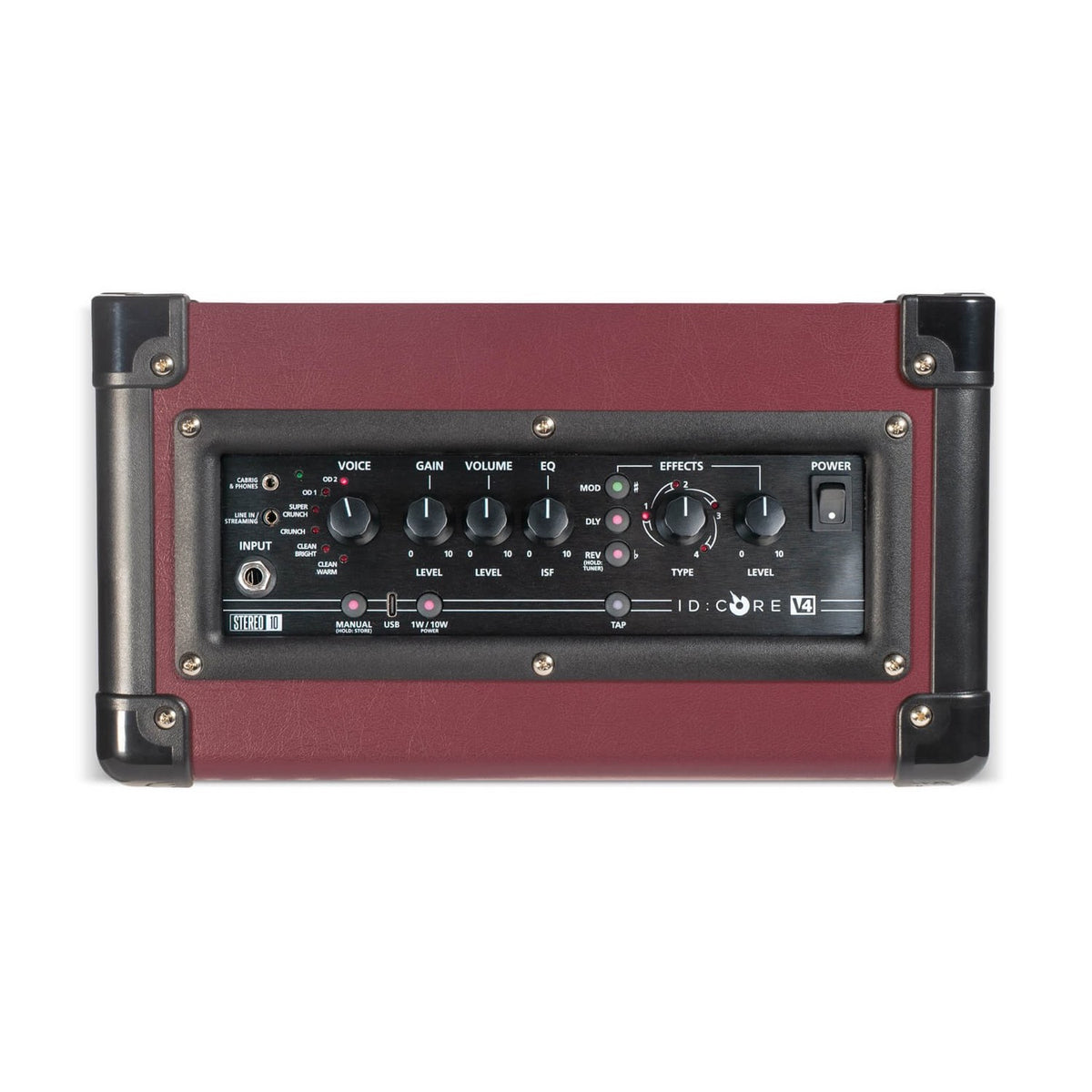 Blackstar ID:CORE V4 Stereo 10 Guitar Amplifier Oxblood, top control panel