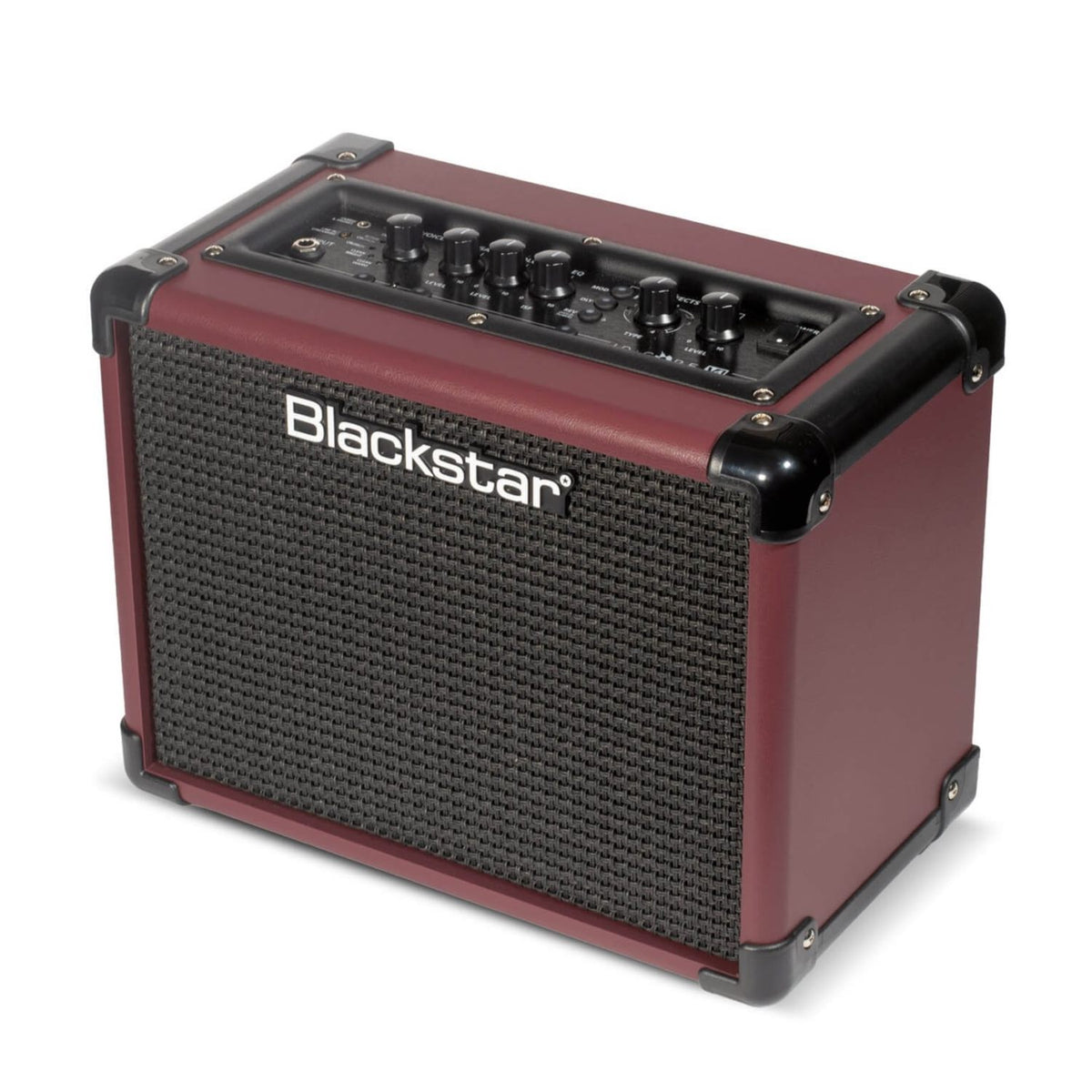 Blackstar ID:CORE V4 Stereo 10 Guitar Amplifier Oxblood, right-angle view