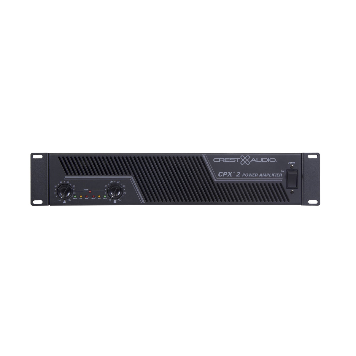 Crest Audio CPX 2 power amplifier, front panel
