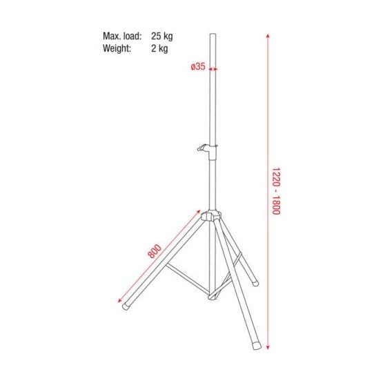 DAP D8321 Trikojis kolonėlės stovas