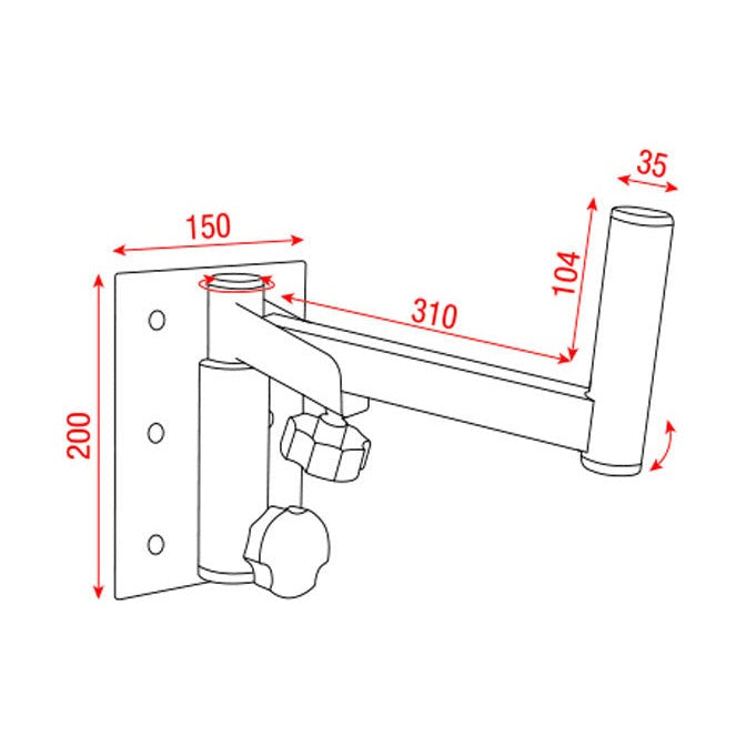 DAP D8615 Sieninis laikiklis