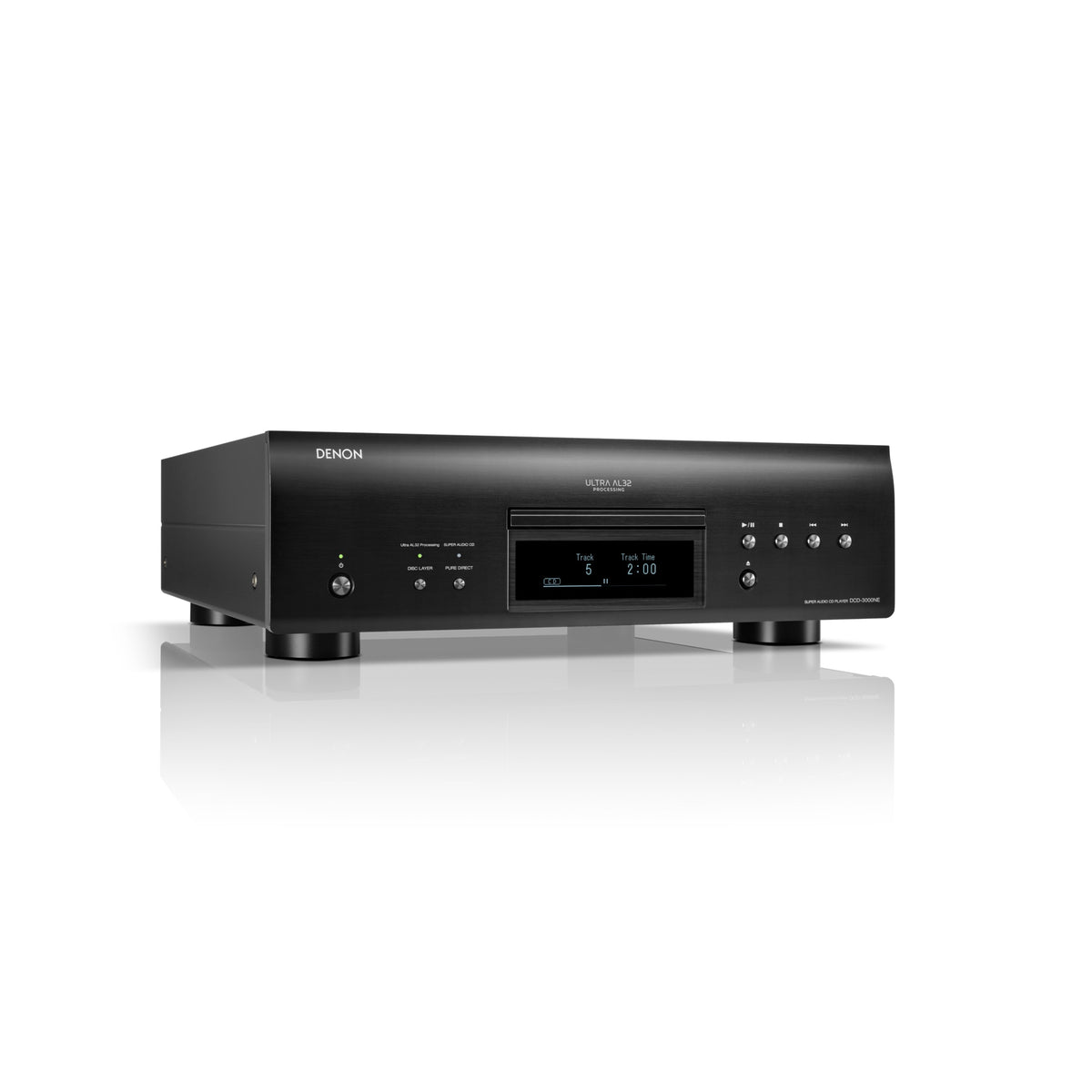 Denon DCD-3000NE Black CD/SACD player, angled view