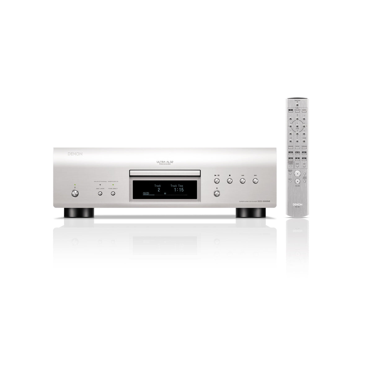 Denon DCD-3000NE Silver CD/SACD player, front view