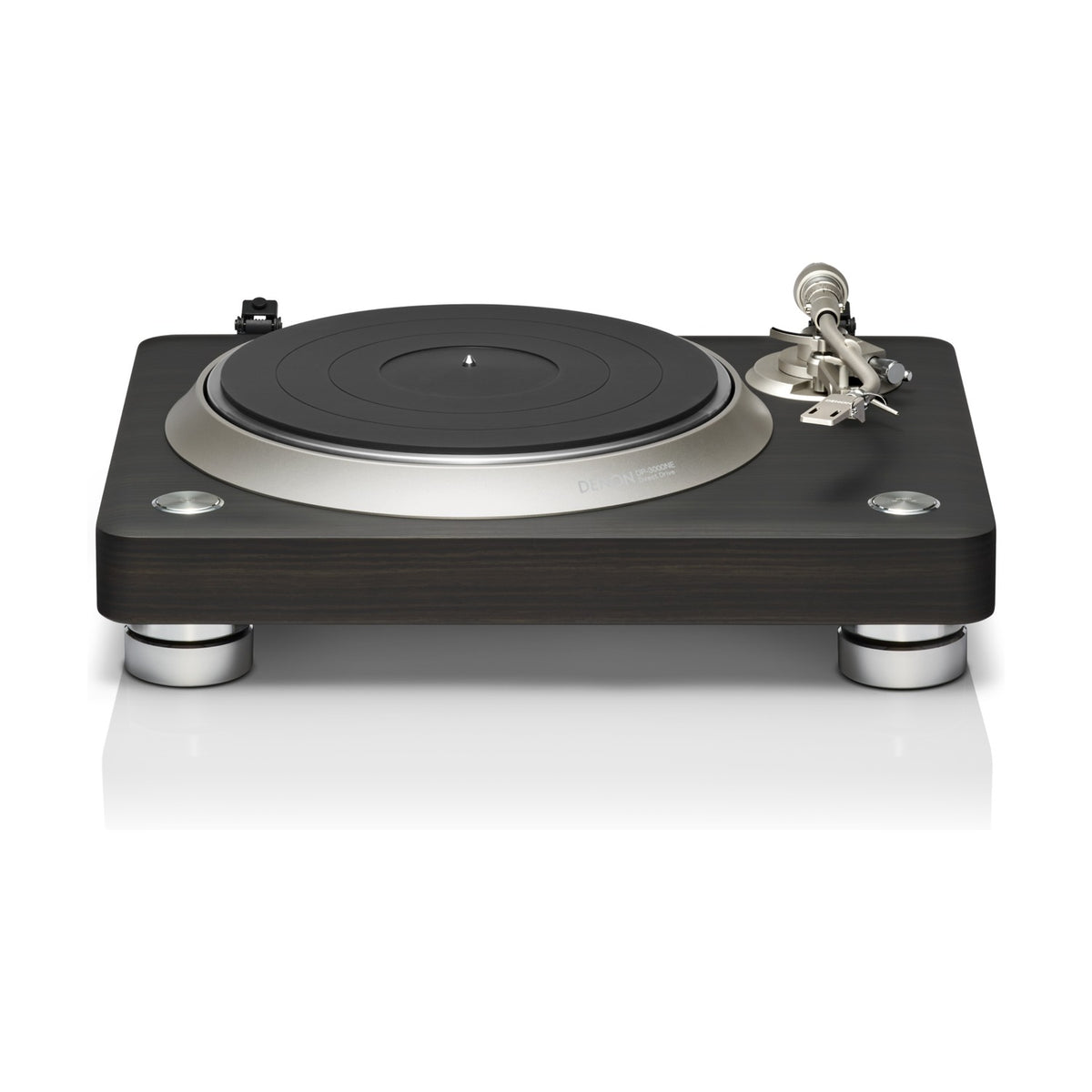 Denon DP-3000NE tamsaus medžio apdailos patefonas, iš priekio