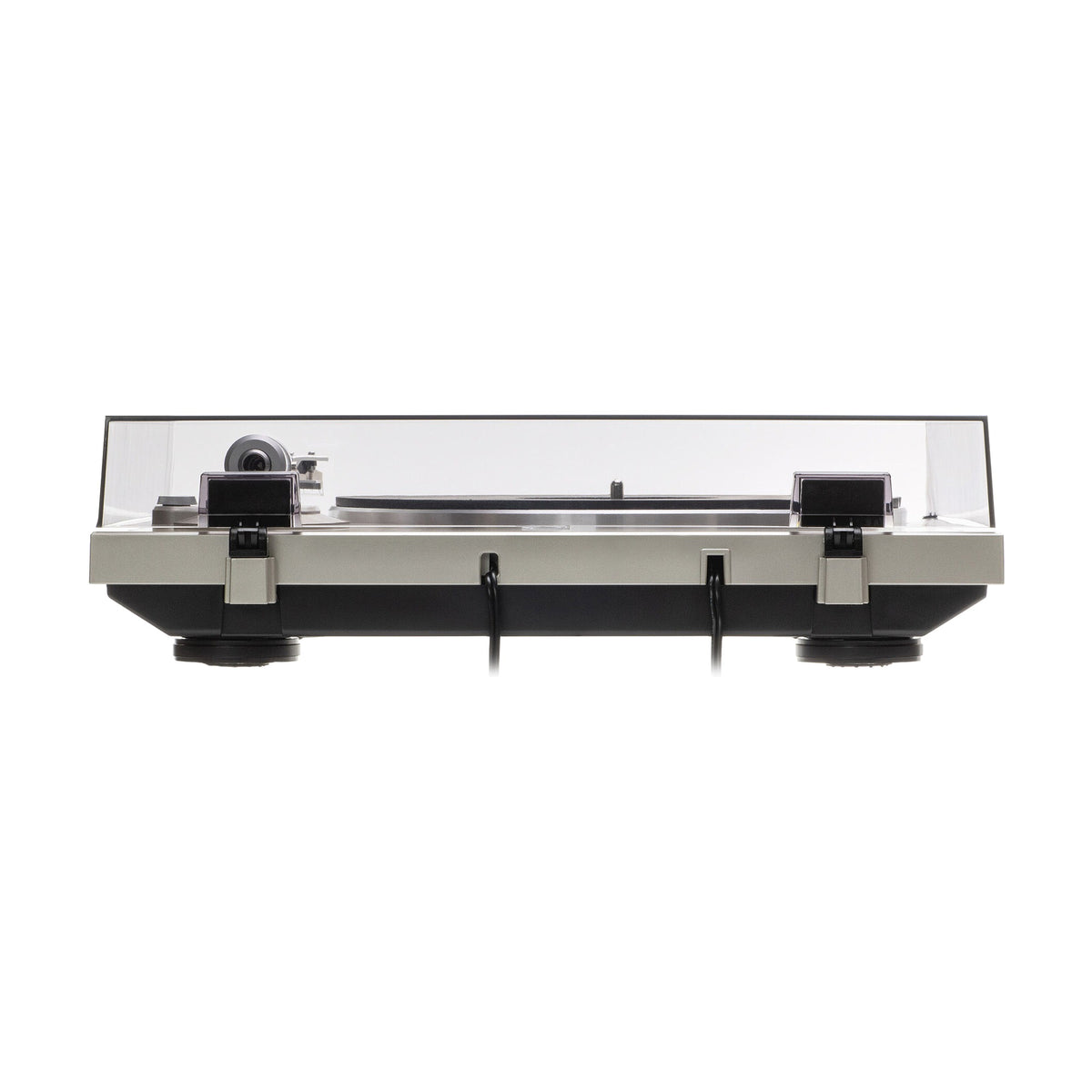 Denon DP-300F black turntable, rear connections
