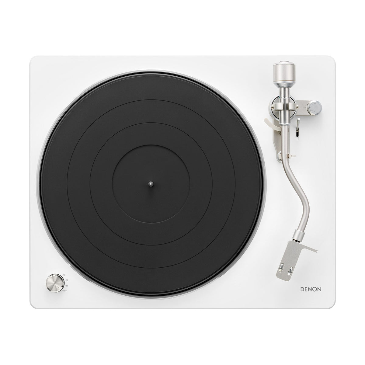 Denon DP-450USB baltas patefonas, iš viršaus