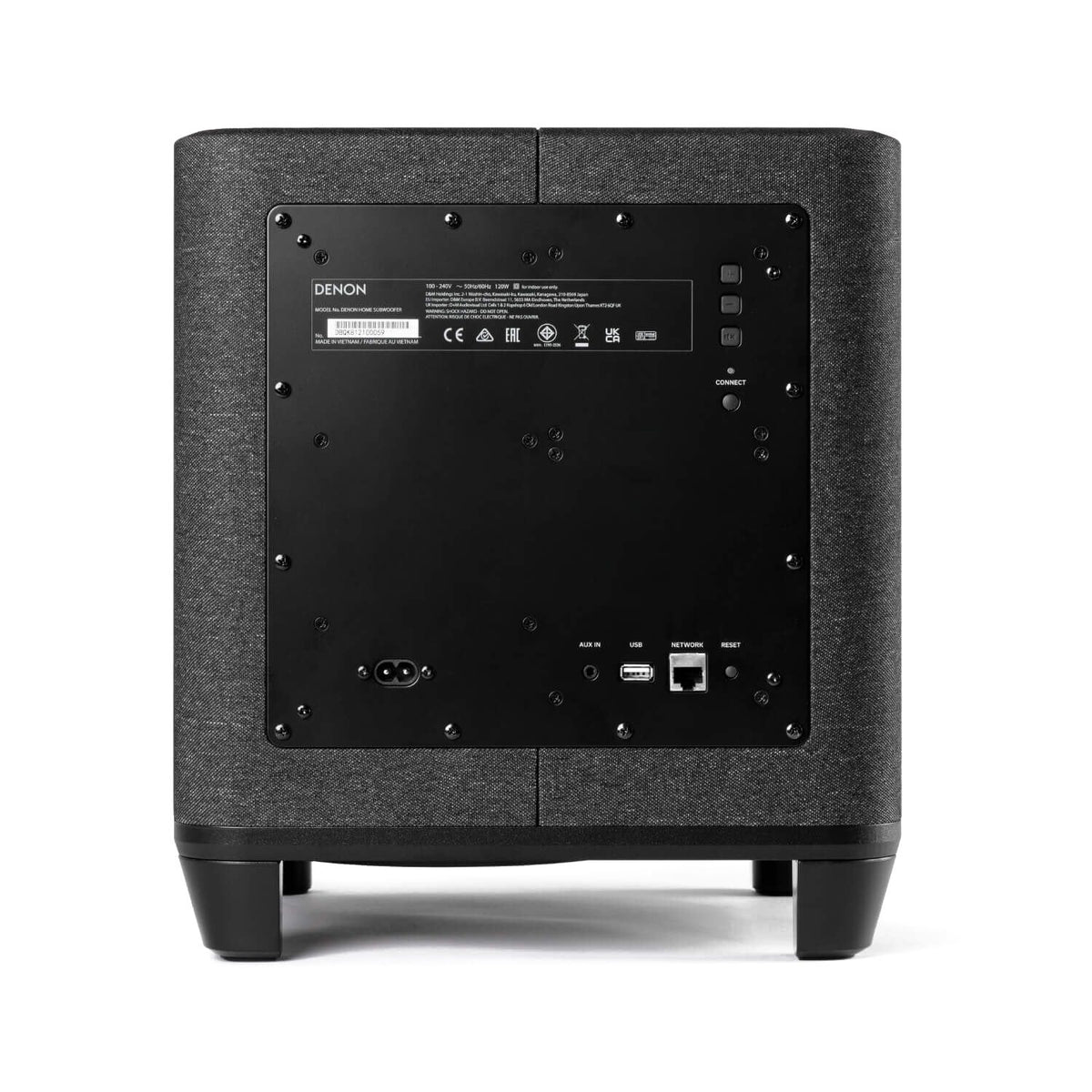 Denon Home Subwoofer aktyvi žemų dažnių kolonėlė, juoda, galinis skydelis