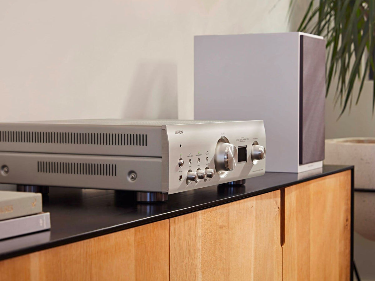 Denon PMA-1700NE Premium Silver integrated amplifier, in a home stereo system