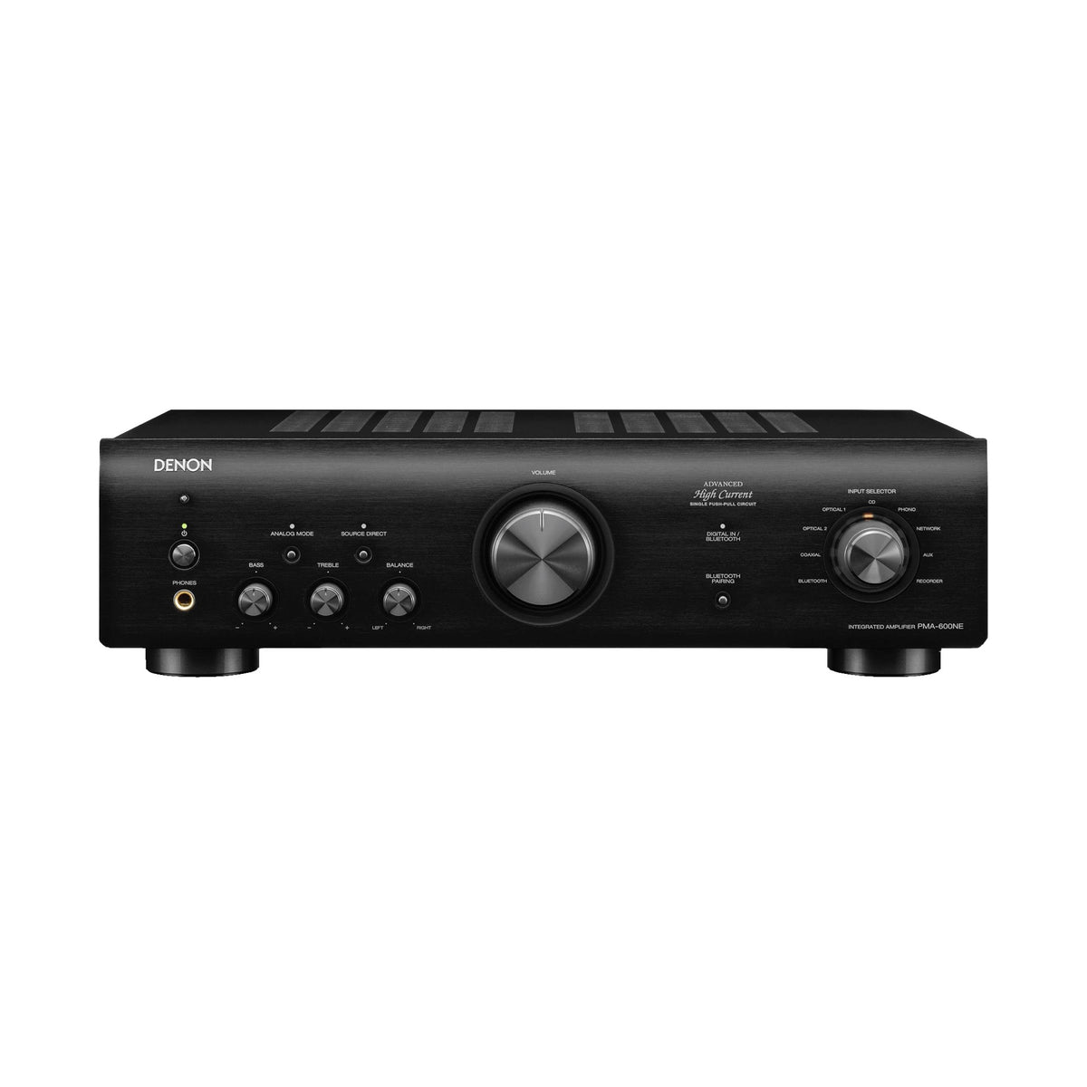 Denon PMA-600NE Black integrated amplifier from the front