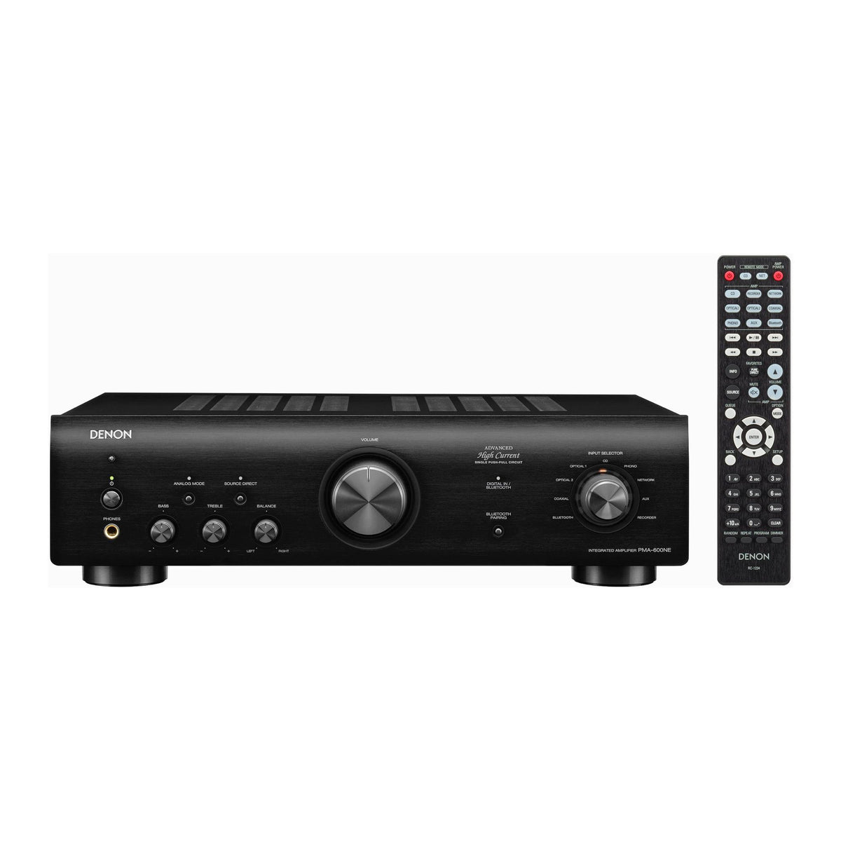 Denon PMA-600NE Black integrated amplifier with remote control