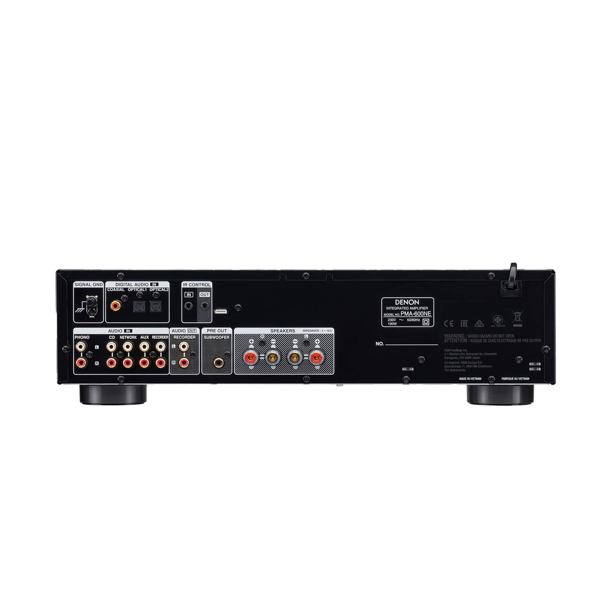 Denon PMA-600NE amplifier European rear connections
