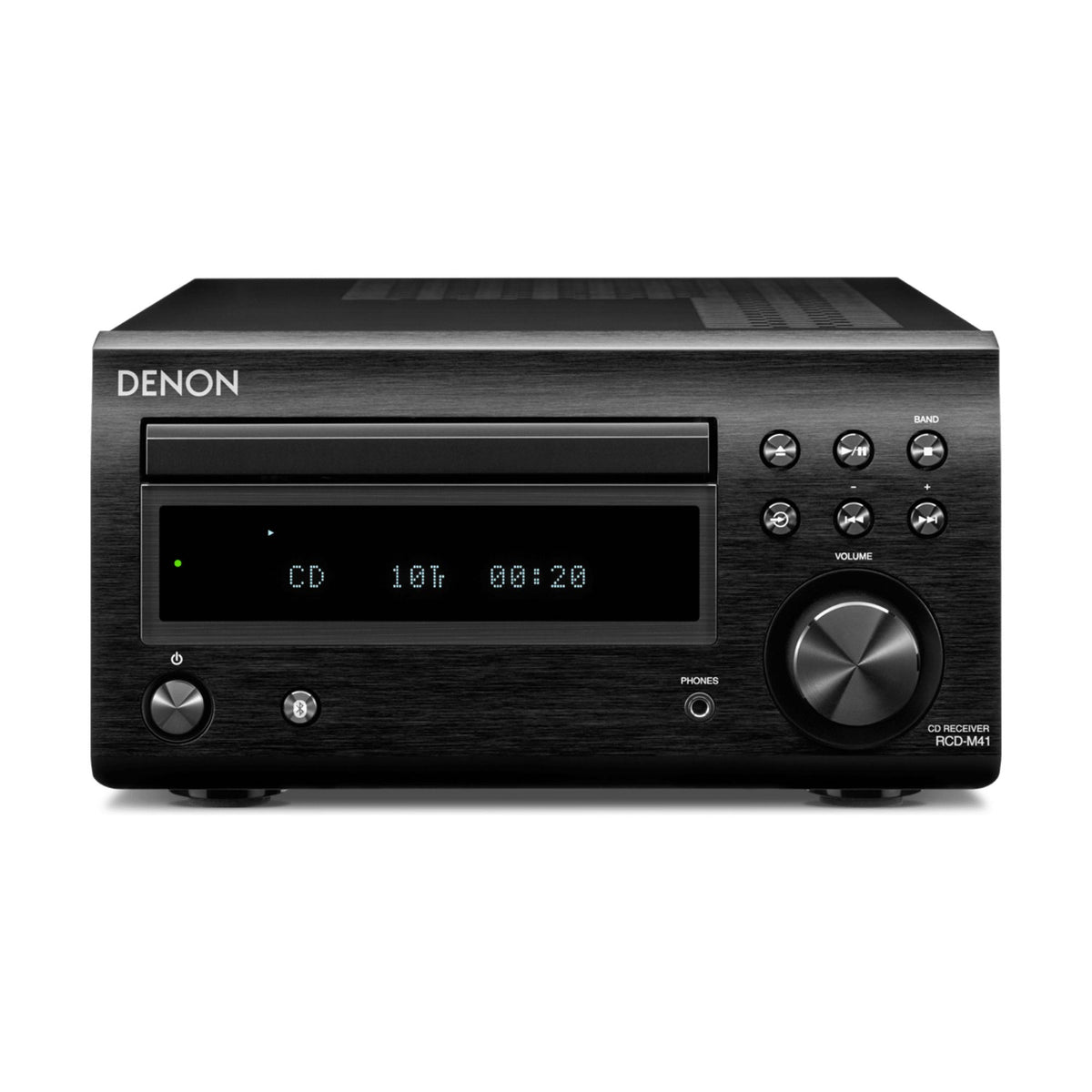 Denon RCD-M41 Black CD receiver from the front