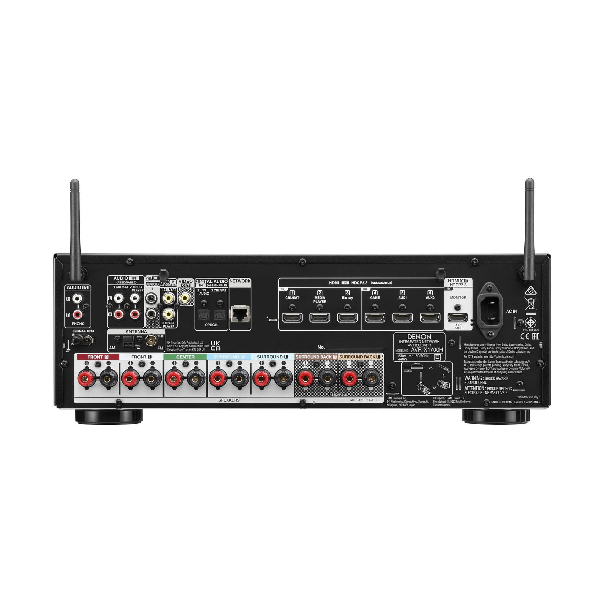 DENON AVR-X1700H AV imtuvas-stiprintuvas