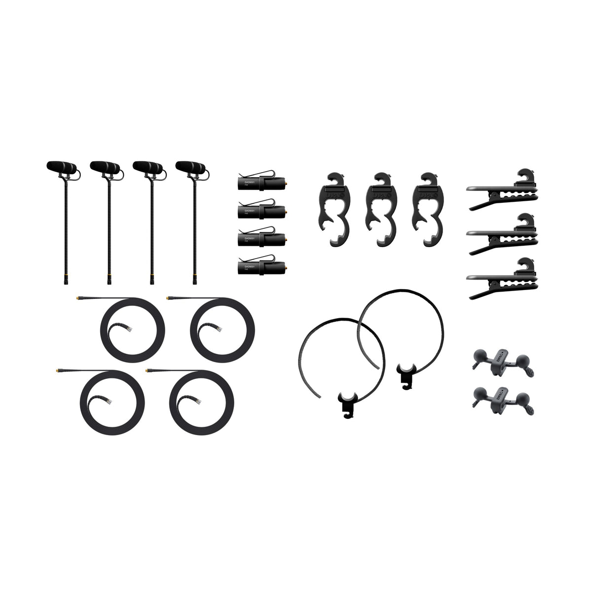 DPA KIT-4099-DP-4R mikrofonai ir komplekto dalys