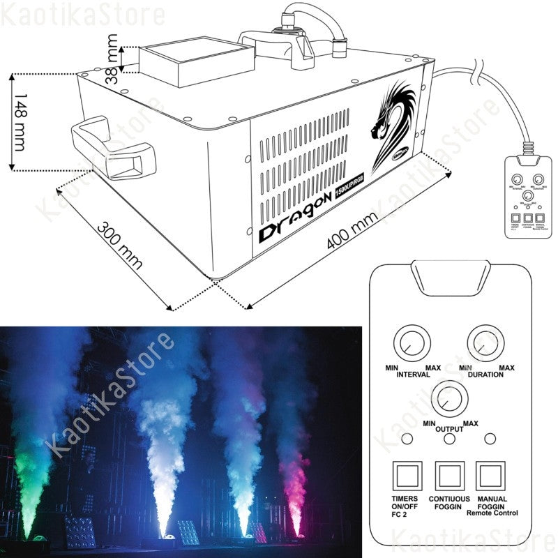 Showtec Dragon 1500 Upright RGB Dūmų generatorius
