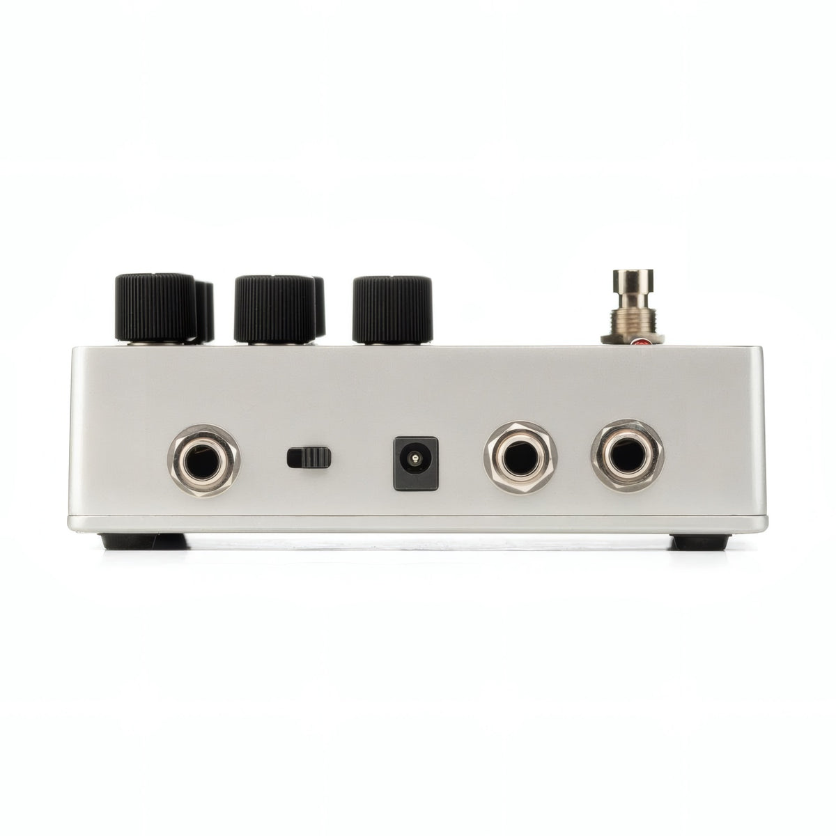 Electro-Harmonix Adrian Belew Echoflanger Effects Pedal, audio and power connections and BLEND switch