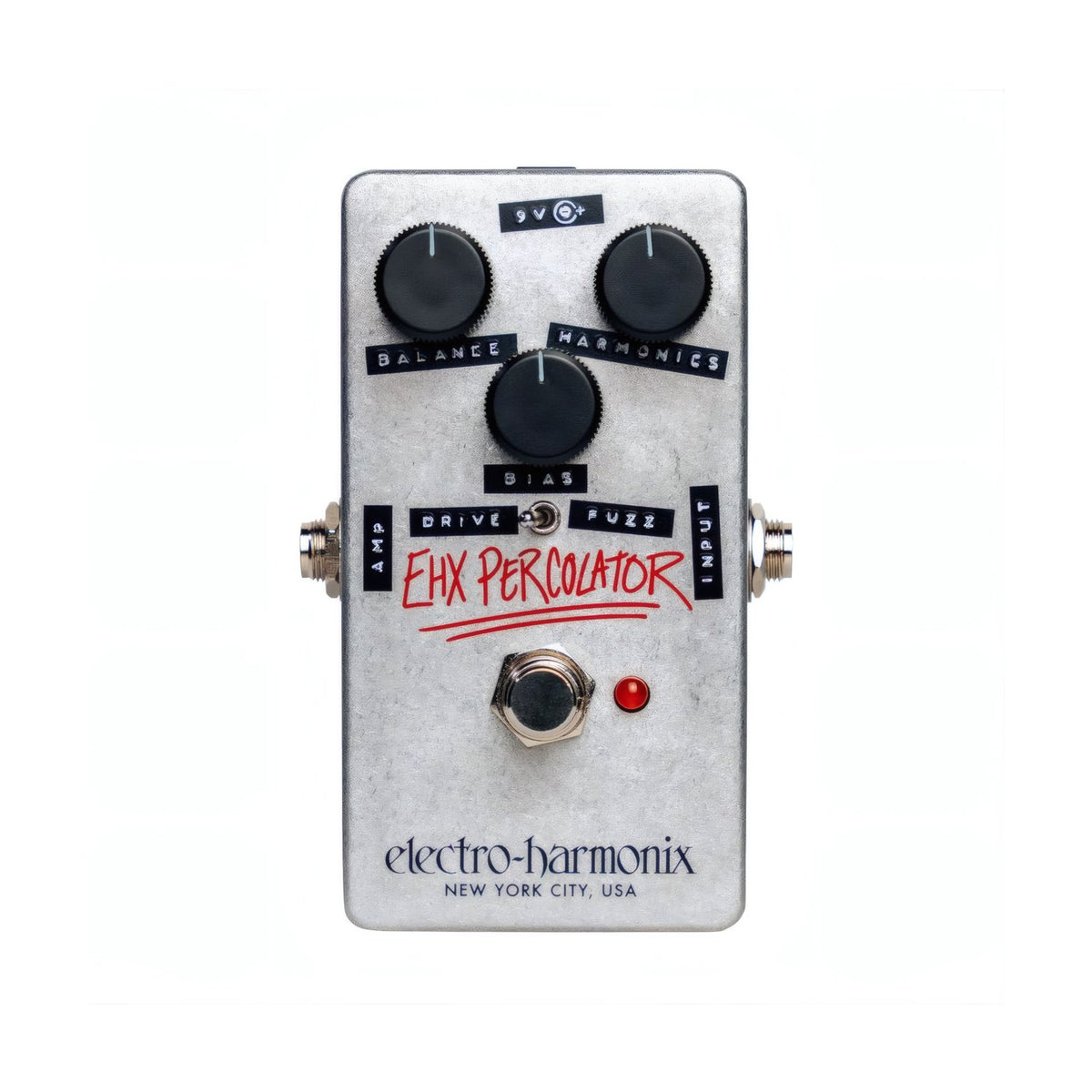 Electro-Harmonix EHX Percolator Effects Pedal, top view and controls