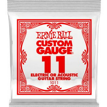 ERNIE BALL 1011.011 PLAIN STEEL ELECTRIC OR ACOUSTIC Styga 1 vnt