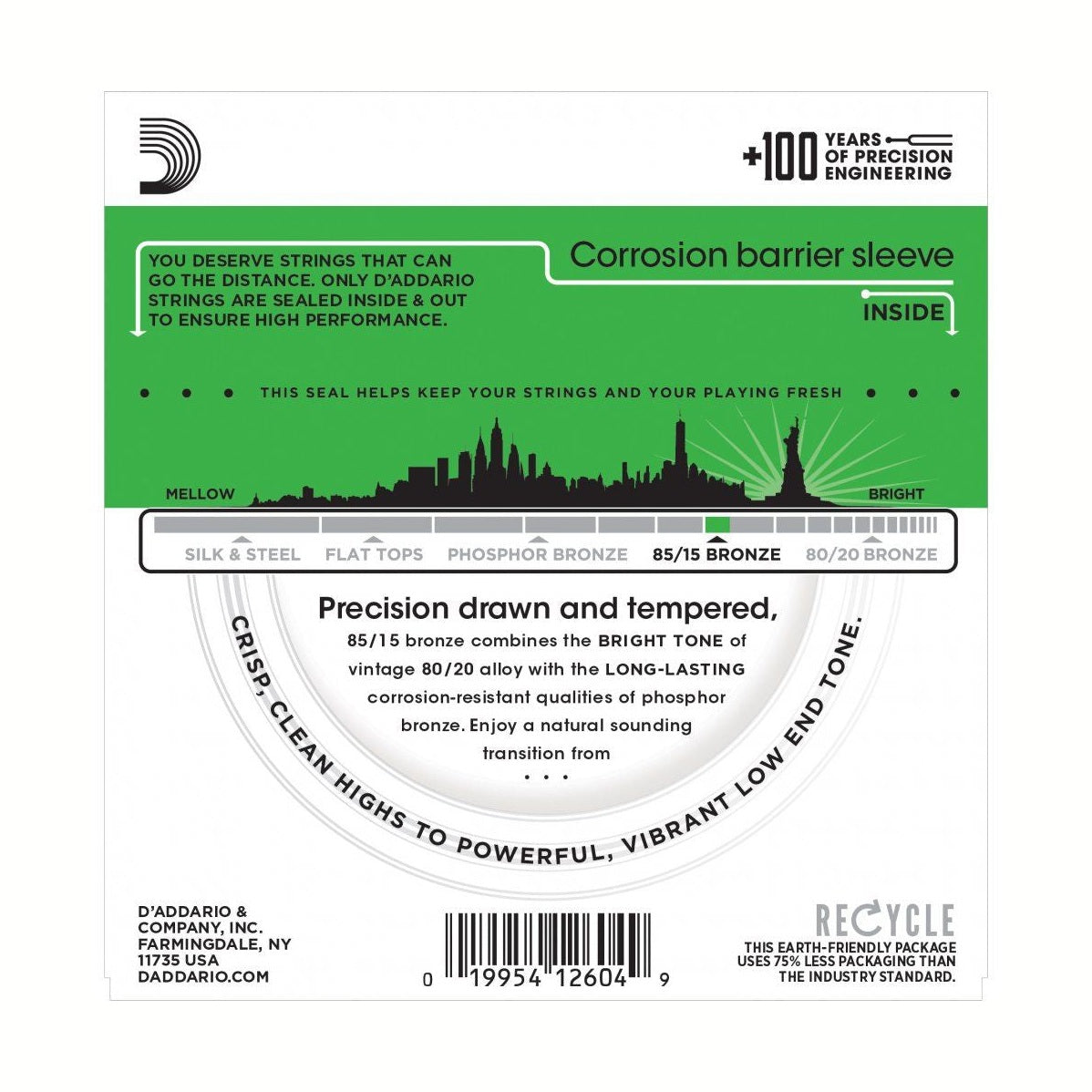 D'ADDARIO EZ890 .009-.045 Stygos akustinei gitarai